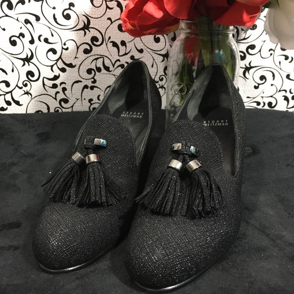 Stuart Weitzman Black Closed Round Toe Wedges - Picture 2 of 6